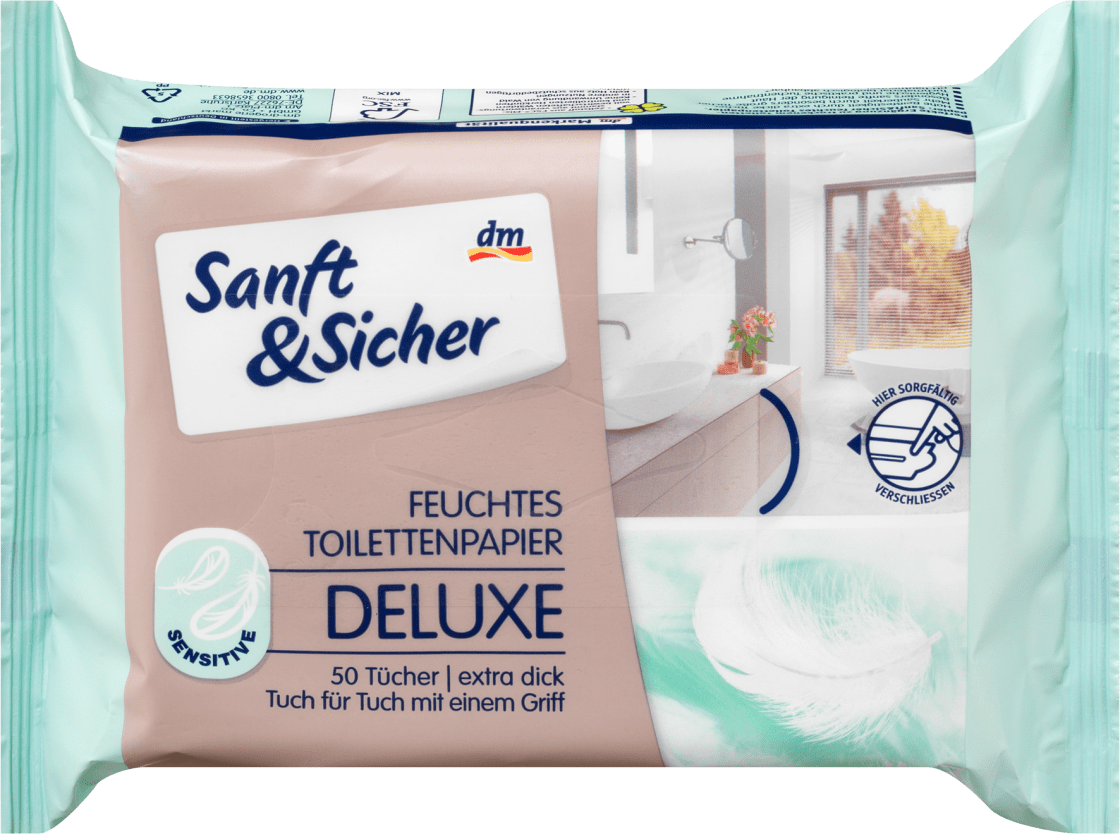 Toalet papir SANFT&SICHER vlažni deluxe sensitive 50kom