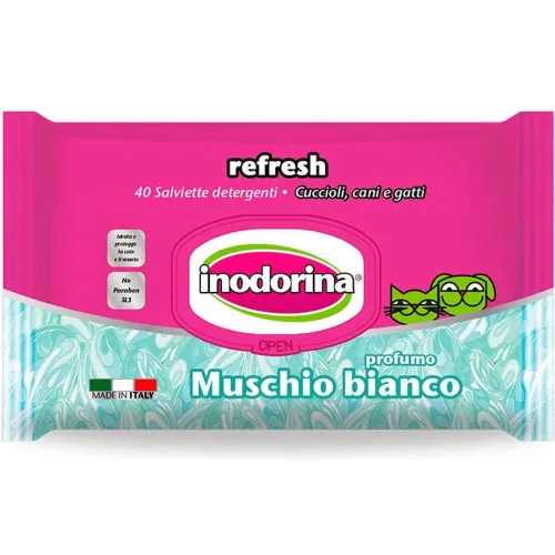 INODORINA Refresh muschio bianco vlažne maramice 40kom