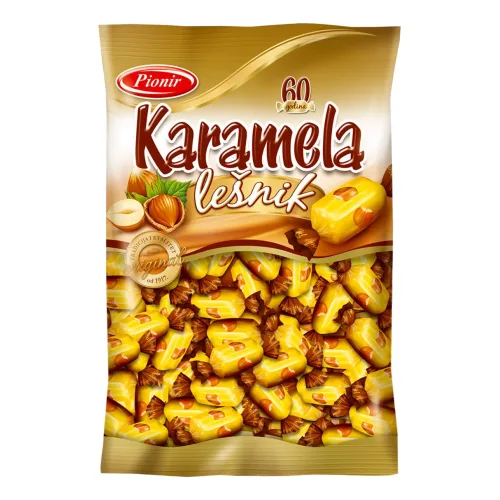 Bombone PIONIR karamela lešnik 800g