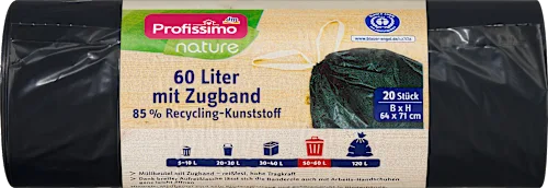 Kesa za smeće PROFISSIMO  Nature recycling crne 60l 20kom