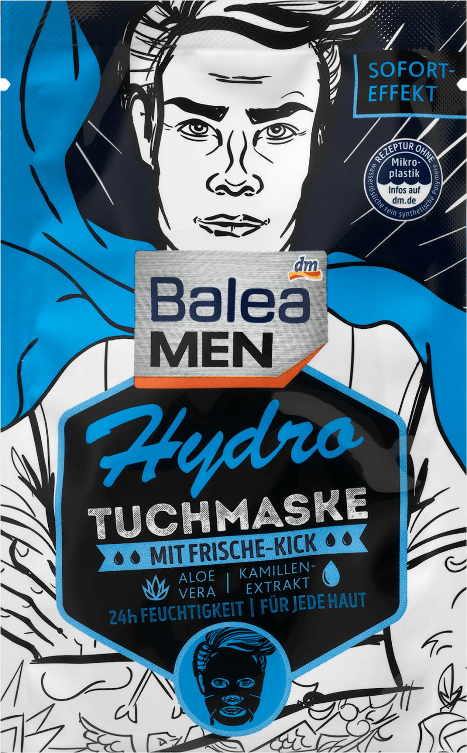Maska za lice BALEA MEN Hydro  u maramici 1kom