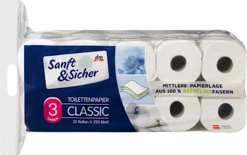 Toalet papir SANFT&SICHER classic 3sloja 20kom