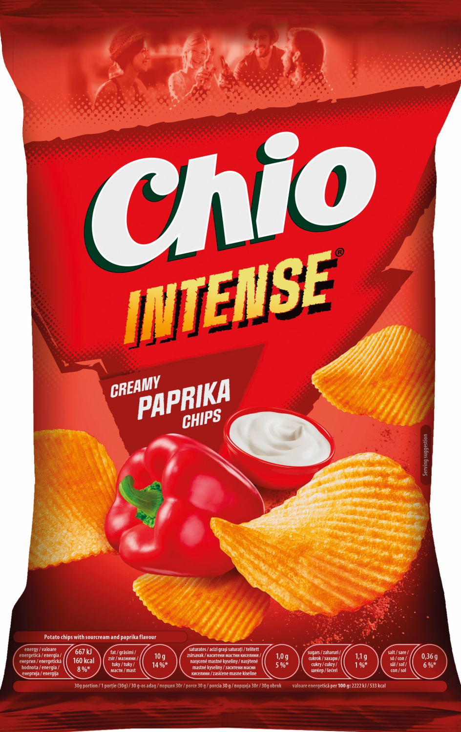 Čips CHIO  intense creamy paprika 120g