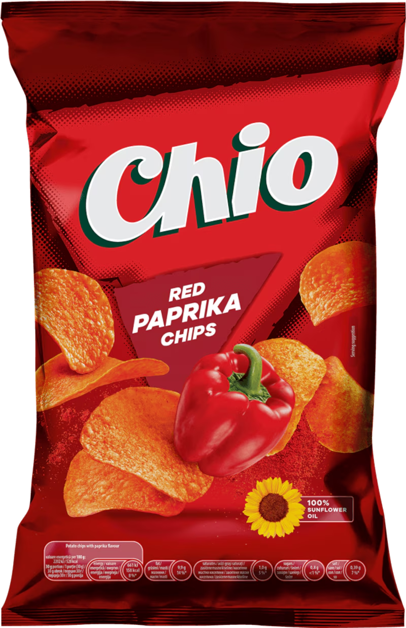 Čips CHIO  red paprika 80g