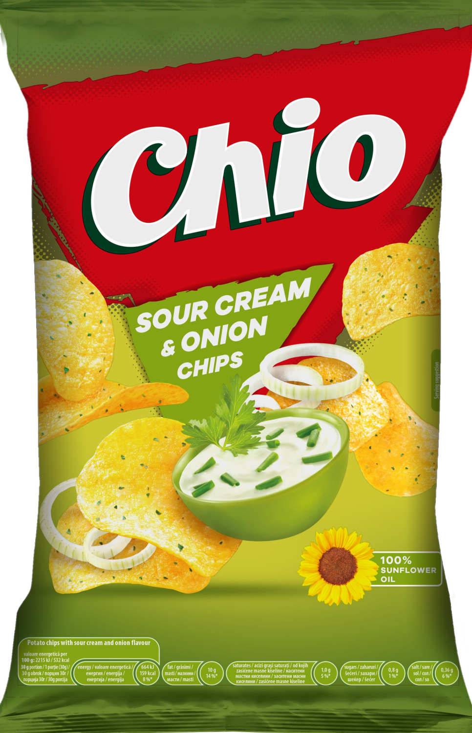 Čips CHIO sour cream & onion 80g