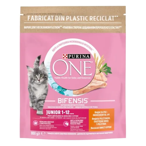 Hrana za mačke PURINA One junior piletina 800g