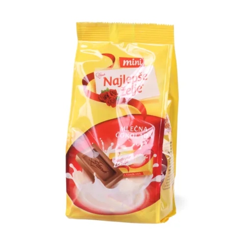 Čokolada NAJLEPŠE ŽELJE mlečna mini 5g/150g
