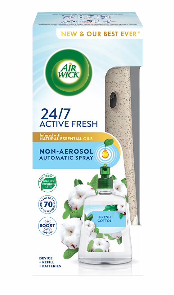 Osveživač prostora AIR WICK active fresh pamuk 228ml