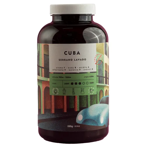 Domaća kafa KAFETERIJA Cuba Serrano Lavado u zrnu 250g