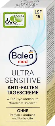 Krema za negu lica BALEA MED Ultra sensitive Q10 hijaluronska kiselina SPF15 50ml