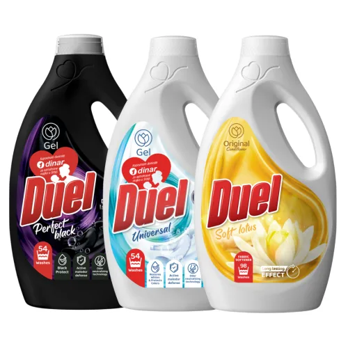 Tečni det.za pr.veša DUEL set 3x2,45l