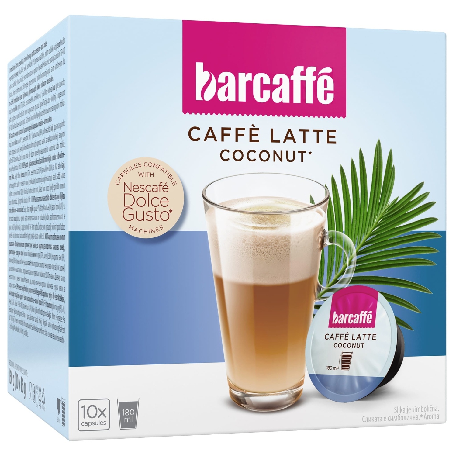 Kapsule za kafu BARCAFFE Latte kokos 160g