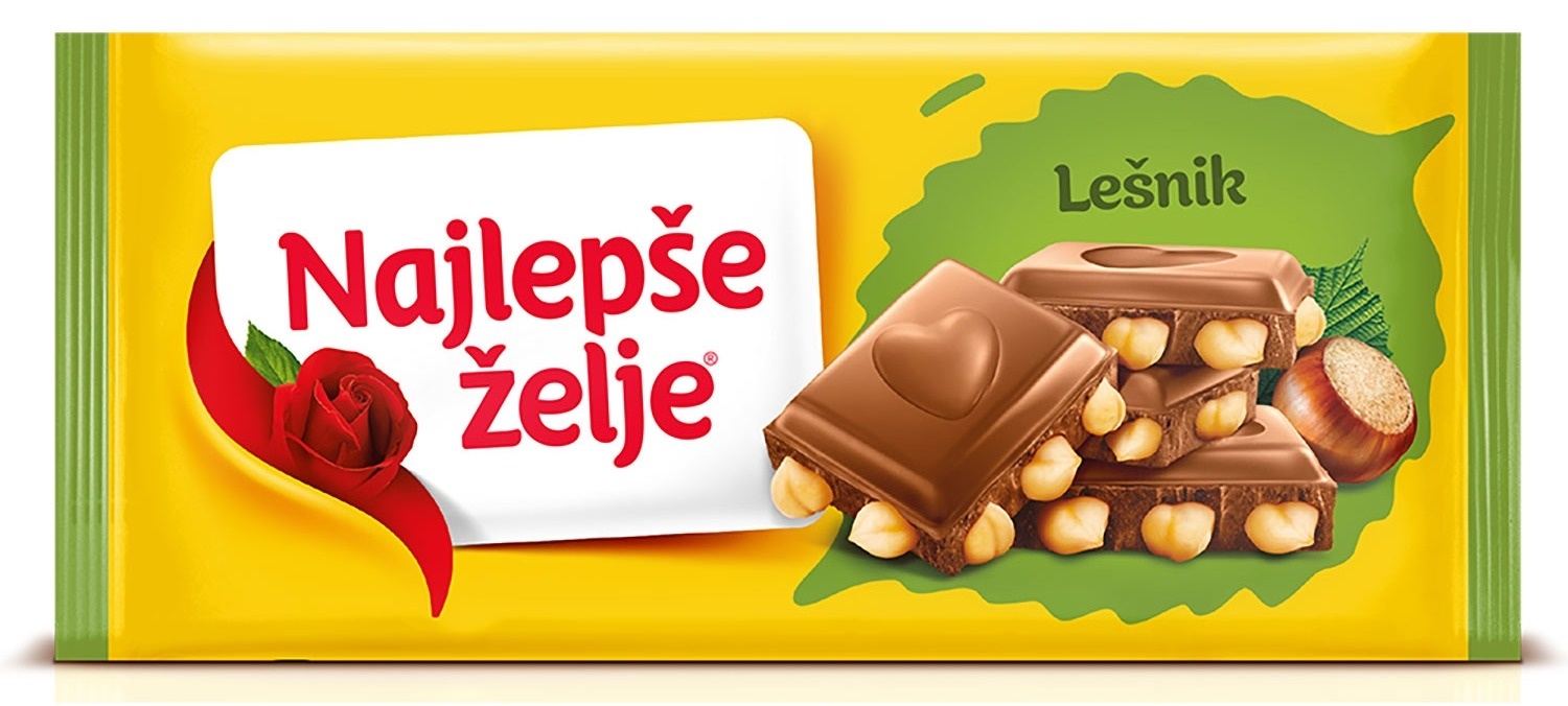 Čokolada NAJLEPŠE ŽELJE lešnik 190g