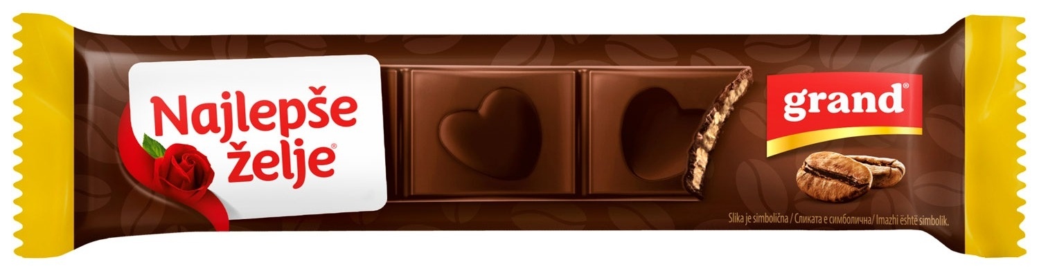Čokolada NAJLEPŠE ŽELJE Grand kafa 184g