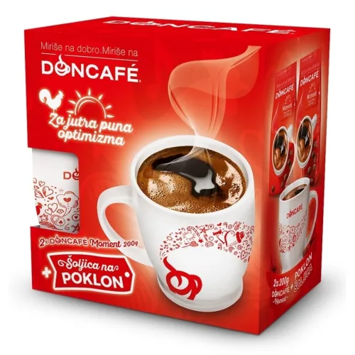 Domaća kafa DONCAFE Džezverska 2x200g + šolja