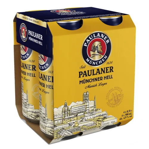 Pivo PAULANER svetlo minhensko 4x0,5l
