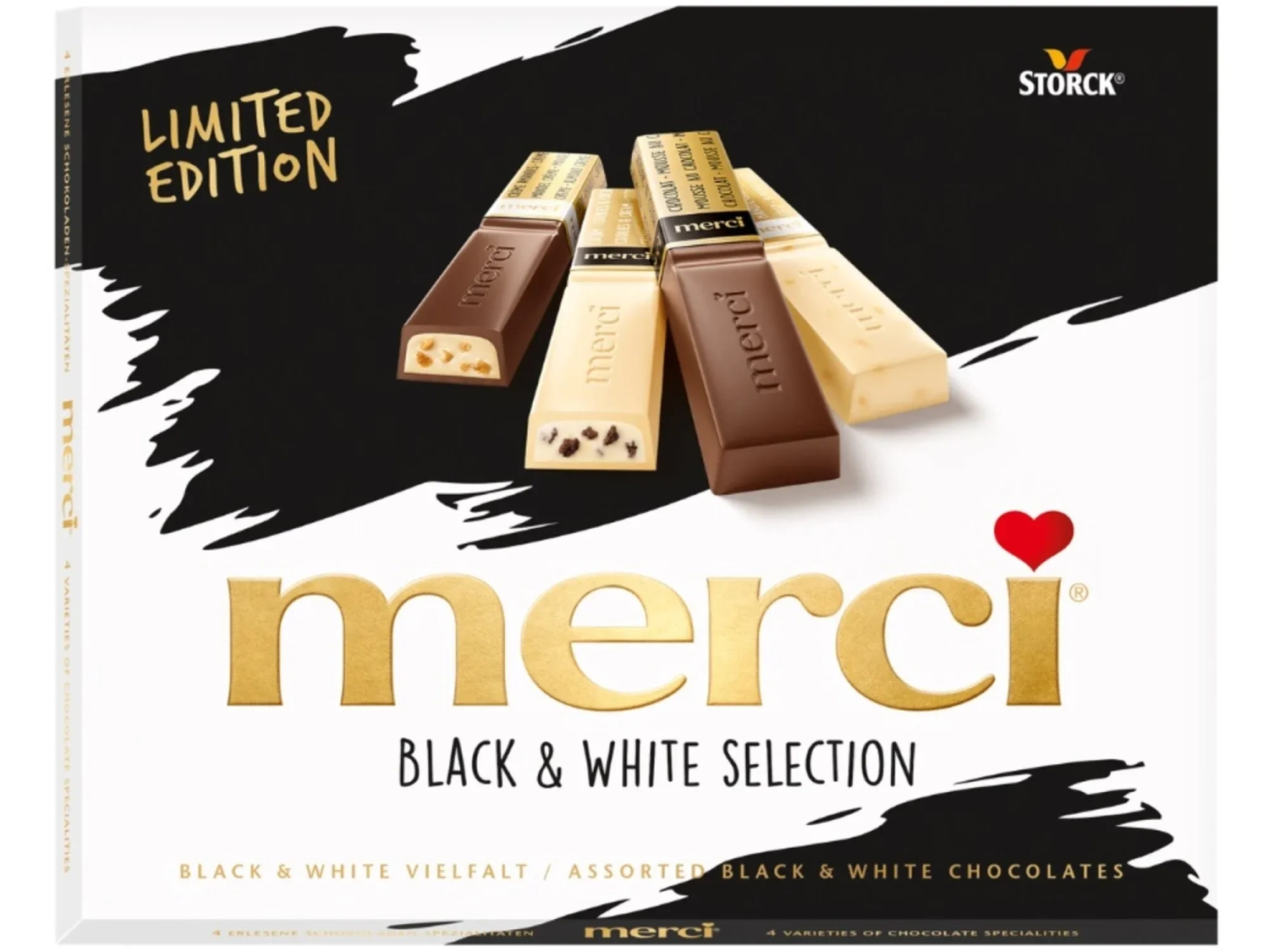 Bombonjere MERCI black i white 240g