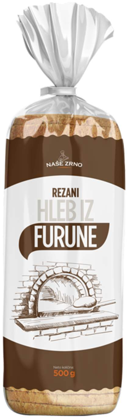 Hleb NAŠE ZRNO iz furune rezani 500g