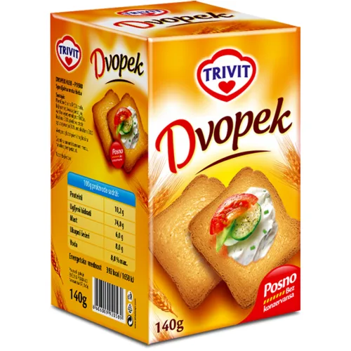 Dvopek TRIVIT posni 140g