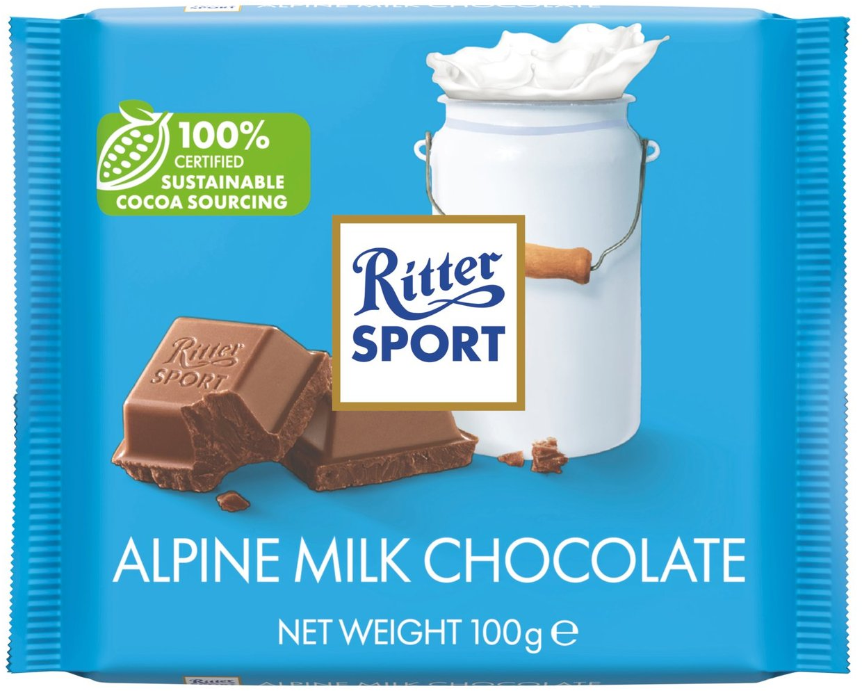 Čokolada RITTER SPORT alpine milk 100g