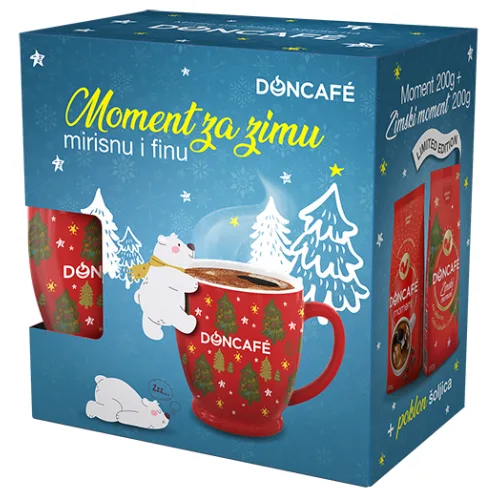 Domaća kafa DONCAFE Moment 200g i zimski moment 200g + šolja