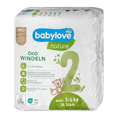 Pelene za bebe BABYLOVE  nature 2 mini 28kom