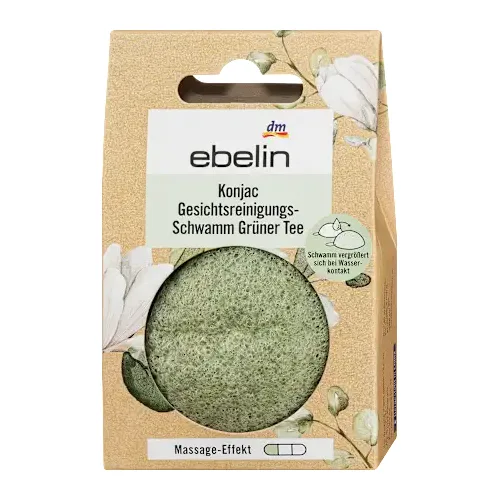 Sundjer za lice EBELIN Konjac zeleni čaj 1kom (više vrsta)