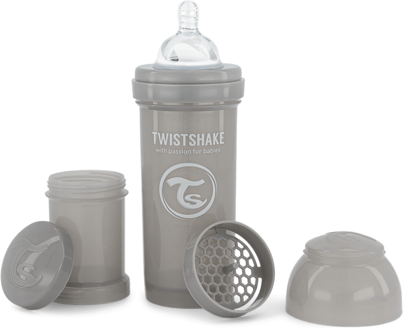 TWISTSHAKE Anti-colic flašica 260ml pastel grey