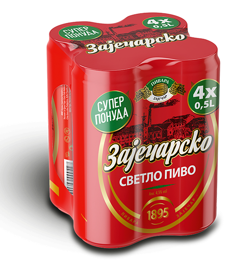 Pivo svetlo ZAJEČARSKO 4x 0,5l multipack