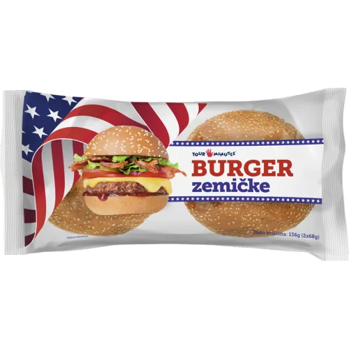 Zemičke TVOJIH 5 MINUTA burger sa semenkama 2x85g