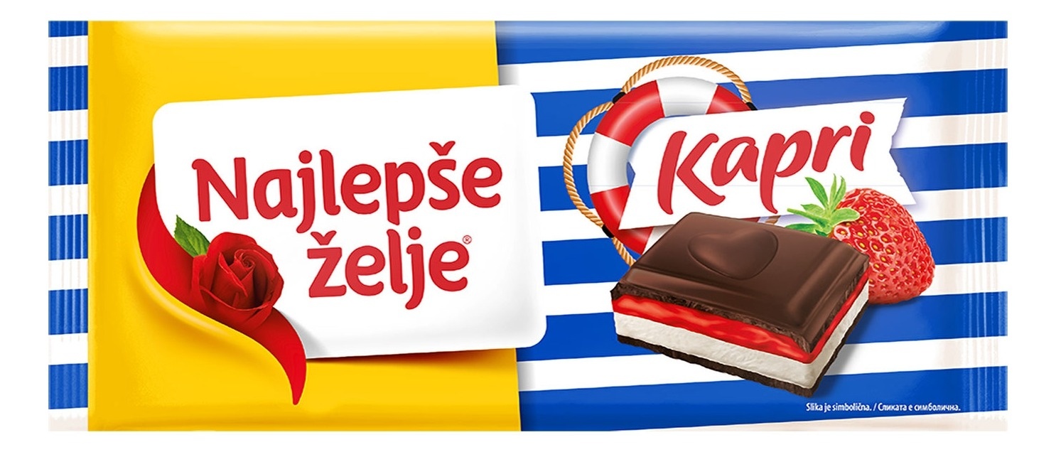 Čokolada NAJLEPŠE ŽELJE Kapri 190g