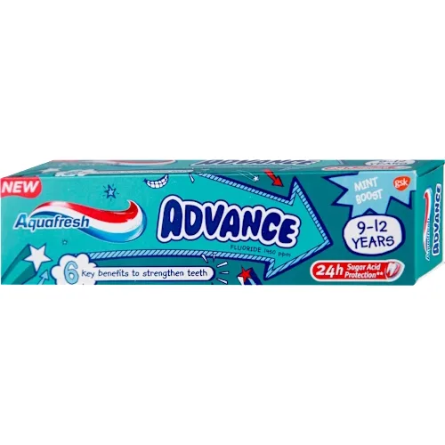 Pasta za zube AQUAFRESH Advance dečija 9-12 godina 75ml