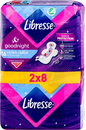Higijenski ulošci LIBRESSE Ultra Goodnight  16kom