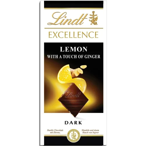 Čokolada LINDT Excellence lemon ginger dark 70% 100g