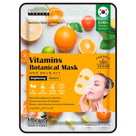 Maska za lice MBEAUTY Botanical Vitamins, 1 kom
