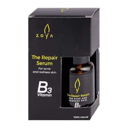 Serum za lice ZOYA The Repair protiv akni i crvenila - niacinamid (vitamin B3), 30 ml
