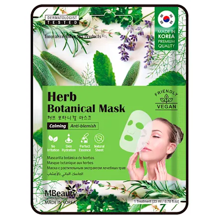 Maska za lice MBEAUTY Herb Botanical - u maramici, 1 kom