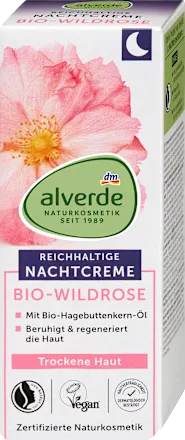 Krema za negu lica ALVERDE noćna - divlja ruža, 50 ml