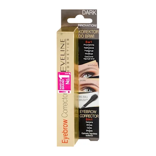Maskara za obrve EVELIN 5u1 – Dark Brown, 9 ml