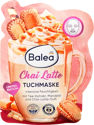 Maska za lice BALEA u maramici Chai Latte, 1 kom