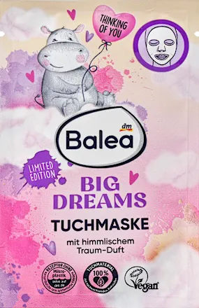 Maska za lice BALEA big dreams  u maramici, 1 kom