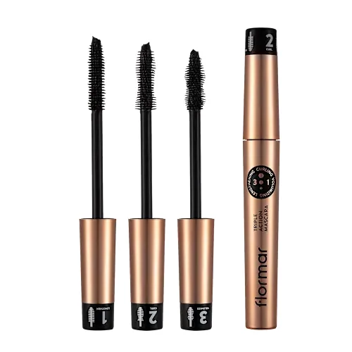 Maskara FLORMAR triple action , 1 kom
