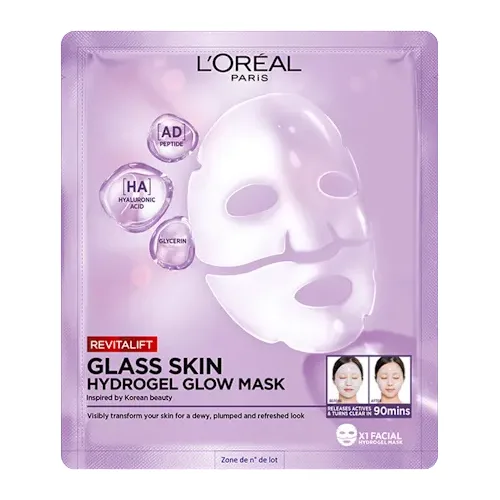 Maska za lice LOREAL PARIS Revitalift Glass Skin hidrogel maska za blistavu kožu