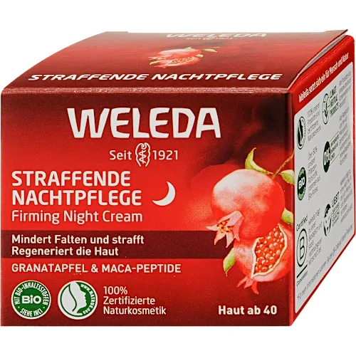 Krema za lice WELEDA Noćna učvršćujuća krema, nar i peptidi make, 40ml