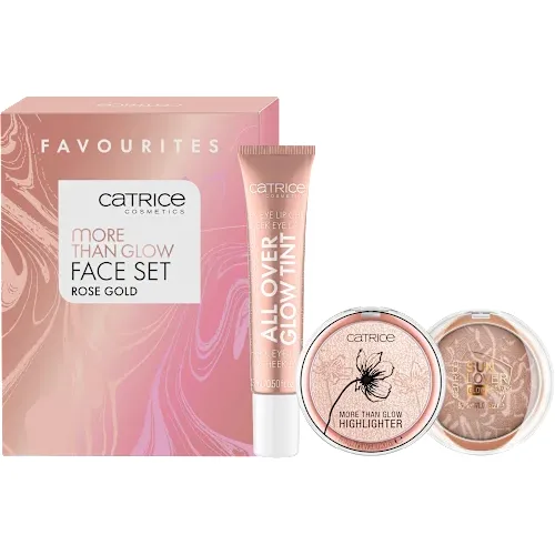 Hajlajter CATRICE more than glow rose gold set za lice