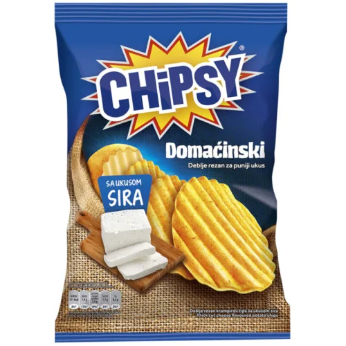 Čips CHIPSY domaćinski ukus fete  60g