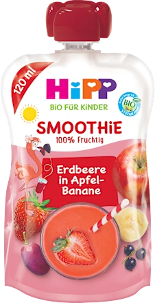 Kašice HIPP BIO smoothie napitak Jabuka i banana sa crvenim voćem 120ml