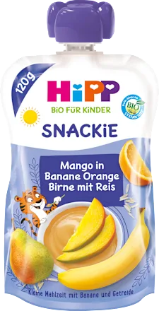 Kašice HIPP Sport-Banana, pomorandža, kruška sa pirinčanim brašnom 120g 12M+