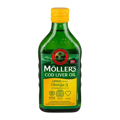 Omega preparati MOLLERS Mollerâ€™s Omega-3 ulje jetre bakalara, ukus limuna, 250 ml