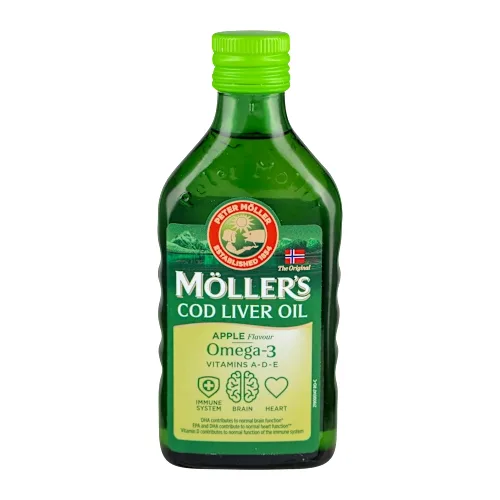 Omega preparati MOLLERS Mollerâ€™s Omega-3 ulje jetre bakalara, ukus jabuke,250 ml